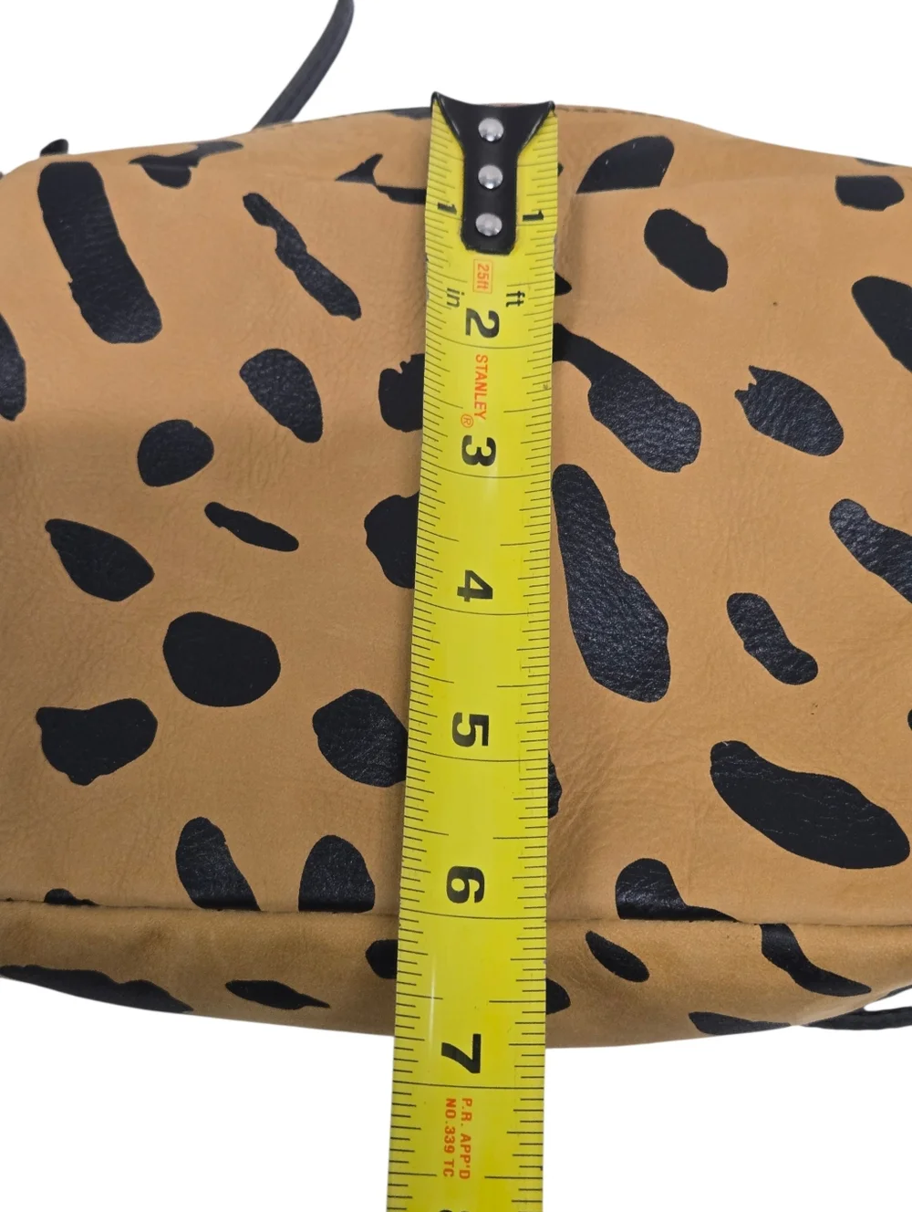 CLARE V. CROSSBODY‎ BAG WITH LEOPARD PRINT New